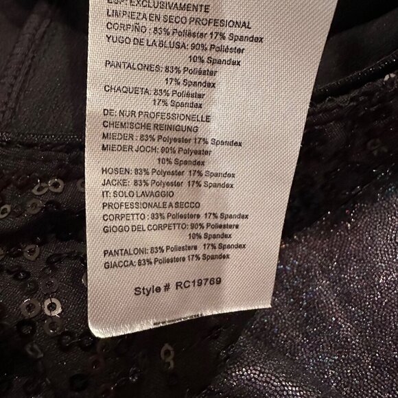 REVOLUTION STYLE RC19769 BLACK ONE PIECE DANCE COSTUME ADULT SMALL - Picture 7 of 8